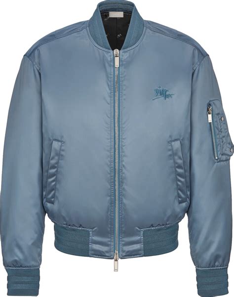 blue dior bomber jacket